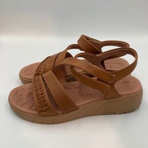 Baretraps Women's Brown Braided Strap Comfort Sandals Size 6M